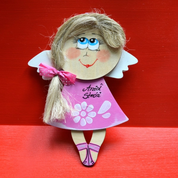 Anioł duży malowany ANIOŁ STRÓŻ