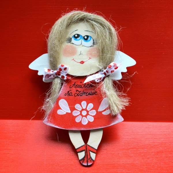 Anioł duży malowany NA ZDROWIE