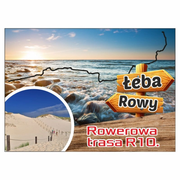 Magnes drogowskaz na trasę rowerową R10