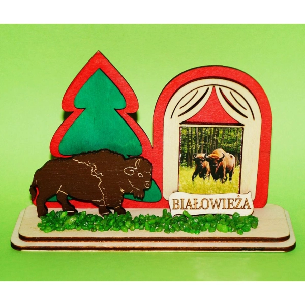 Widoczek z choinką i żubrem