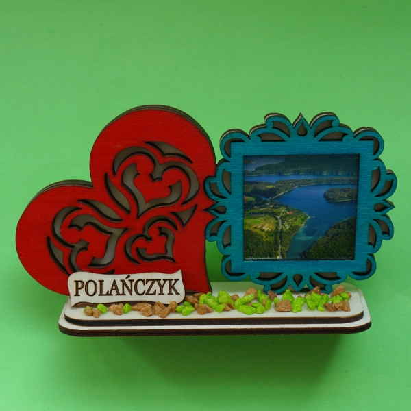 Serce z widokiem na podstawce