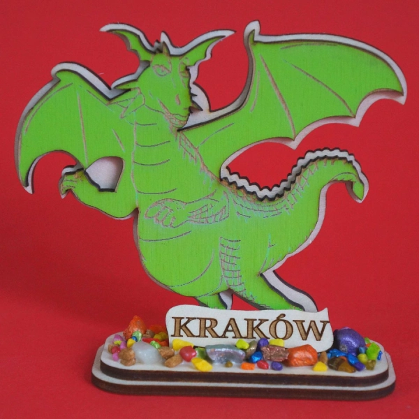 Smok na podstawce nr 1 kolorowy