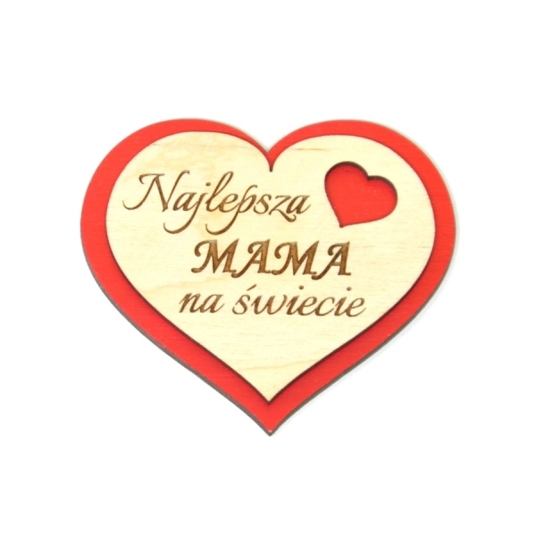 SERCE DLA MAMY, magnes w kształcie serca, serce z grawerem,