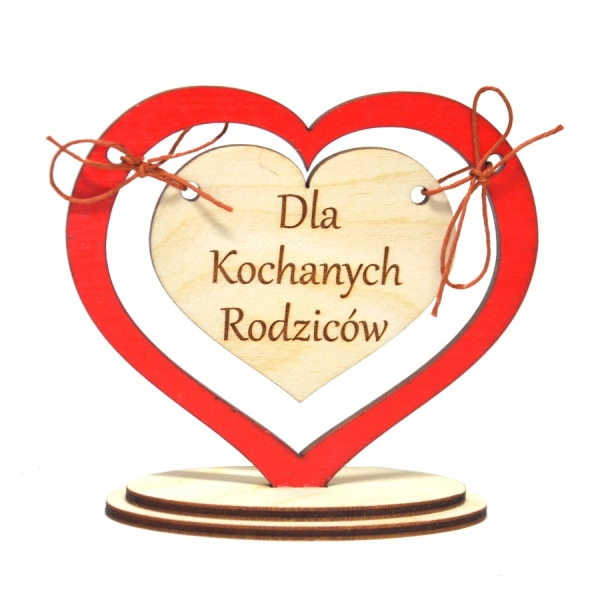 Serce w sercu na podstawce