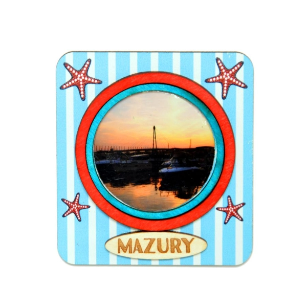 pamiątki regionalne na jeziora, upominki z mazur, magnesy z mazur, magnesy mazury, magnes na lodówkę mazury