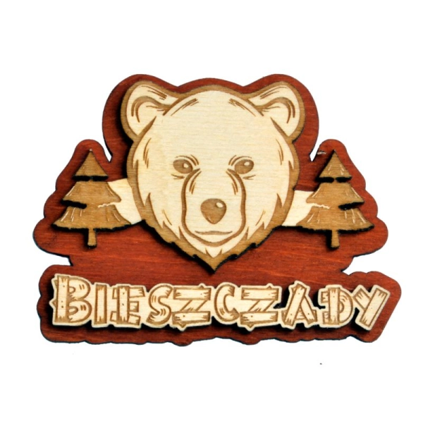 Magnes NIEDŹWIEDŹ Z CHOINKAMI