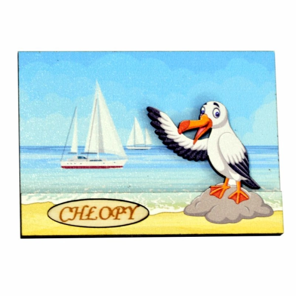 Magnes MEWA NA PLAŻY 3D