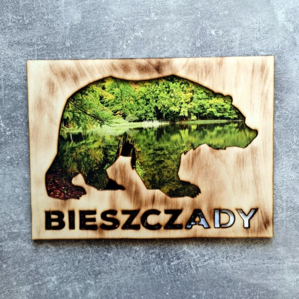 Obraz opalany z widokiem NIEDŹWIEDŹ