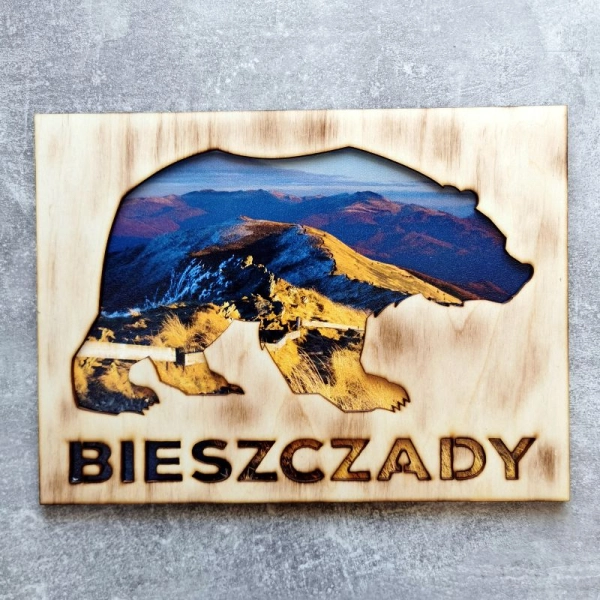 Obraz opalany z widokiem NIEDŹWIEDŹ