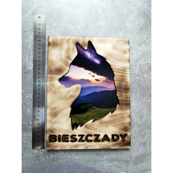 Obraz opalany z widokiem WILK