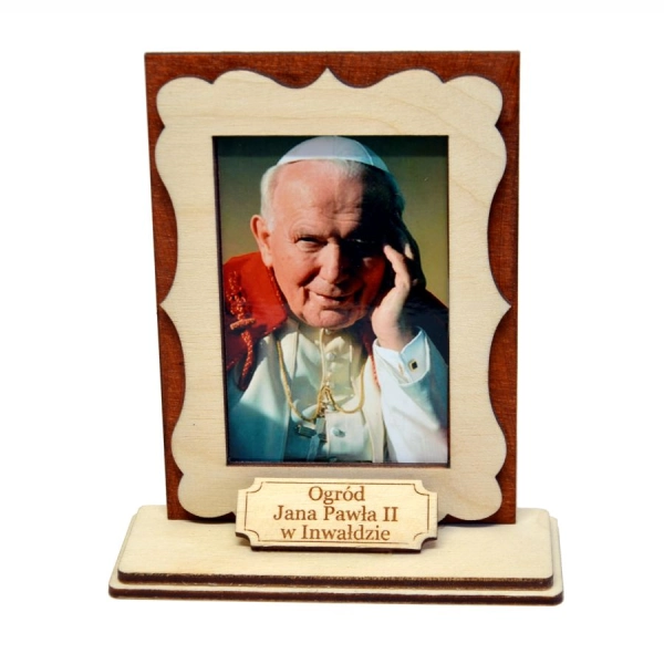 Pamiątka z wizerunkiem Jana Pawła II na podstawce