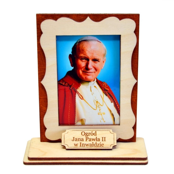 Pamiątka z wizerunkiem Jana Pawła II na podstawce