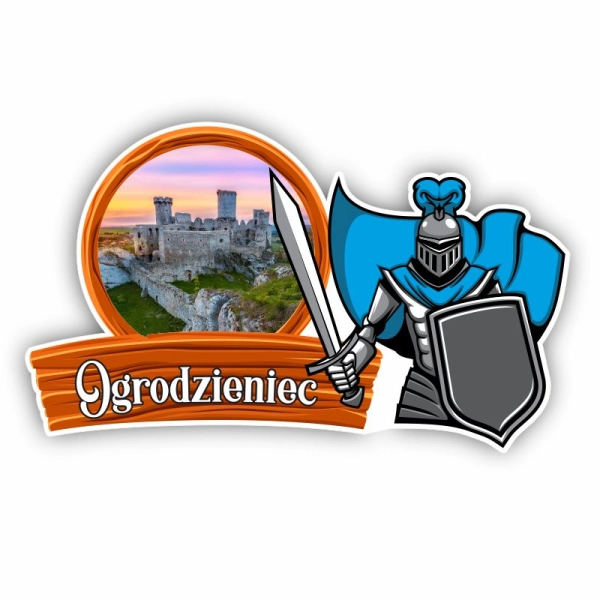 magnes Szczytno, magnes rycerz, rycerz magnes, magnes drewniany, pamiątka z rycerzem, magnes z zamkiem, fridge magnets,