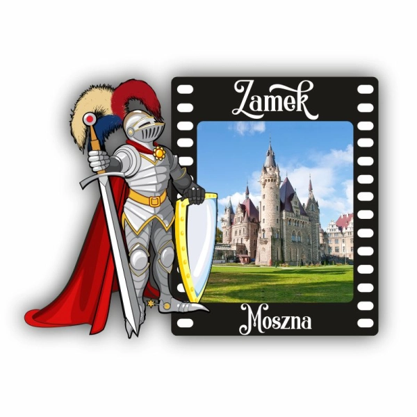 magnes Szczytno, magnes rycerz, rycerz magnes, magnes drewniany, pamiątka z rycerzem, magnes z zamkiem, fridge magnets,