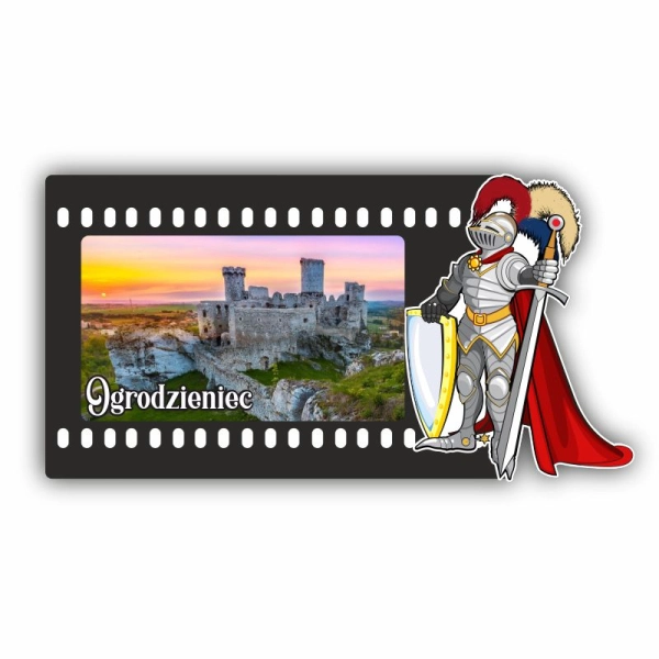 magnes Szczytno, magnes rycerz, rycerz magnes, magnes drewniany, pamiątka z rycerzem, magnes z zamkiem, fridge magnets,