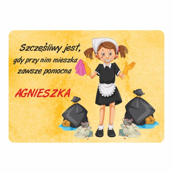 Magnes śmieszny z imieniem AGNIESZKA