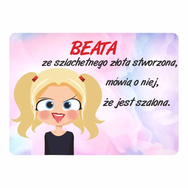 Magnes śmieszny z imieniem BEATA