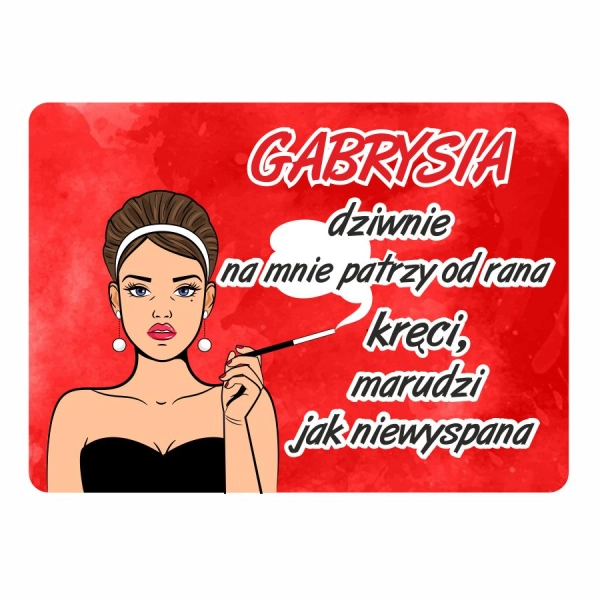 Magnes śmieszny z imieniem GABRYSIA