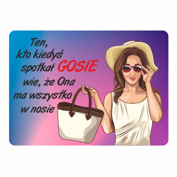 Magnes śmieszny z imieniem GOSIA