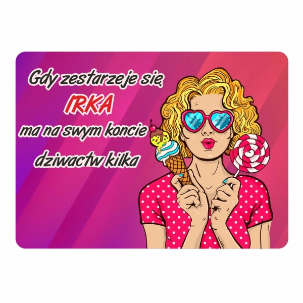 Magnes śmieszny z imieniem IRKA