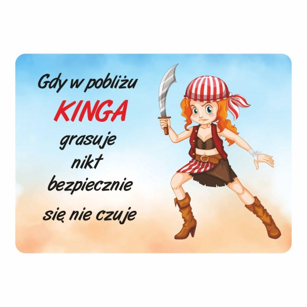 Magnes śmieszny z imieniem KINGA