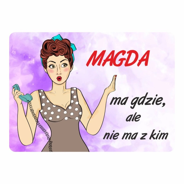 Magnes śmieszny z imieniem MAGDA