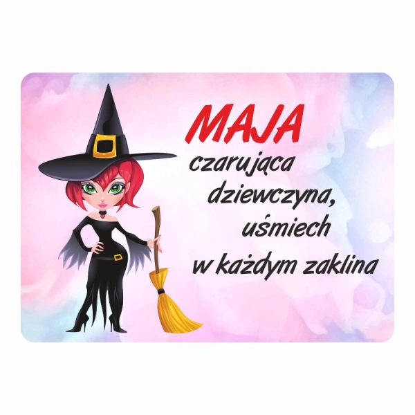 Magnes śmieszny z imieniem MAJA