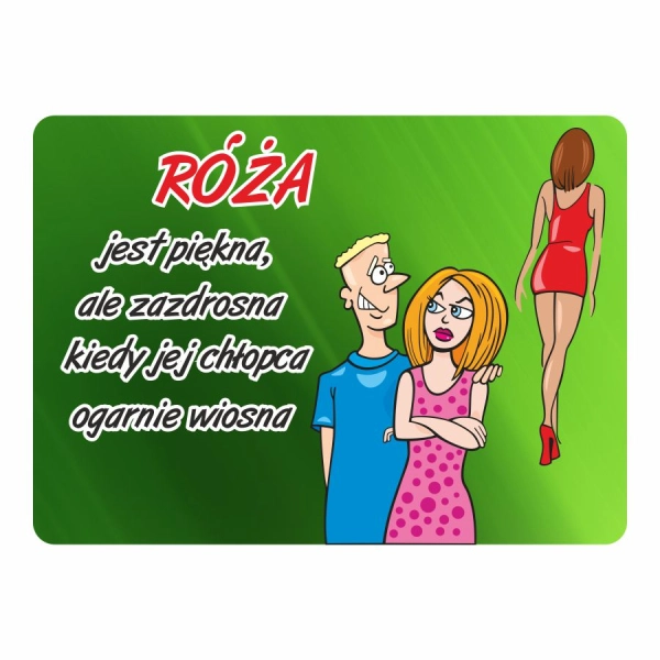 Magnes śmieszny z imieniem RÓŻA