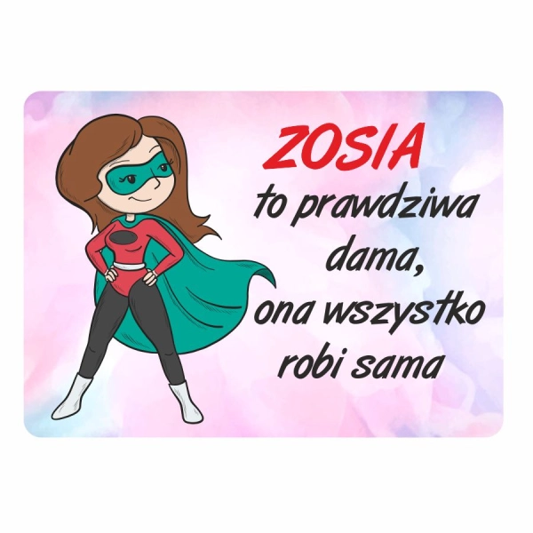 Magnes śmieszny z imieniem ZOSIA