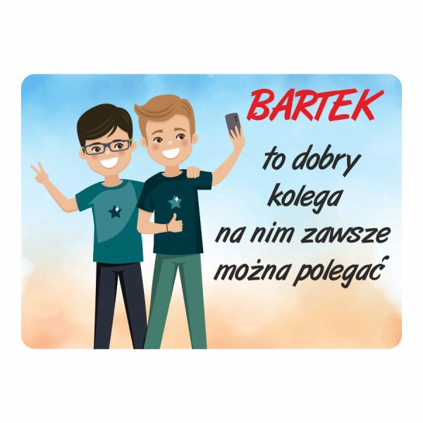 Magnes śmieszny z imieniem BARTEK