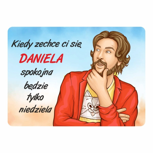Magnes śmieszny z imieniem DANIEL