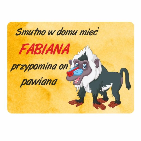 Magnes śmieszny z imieniem FABIAN