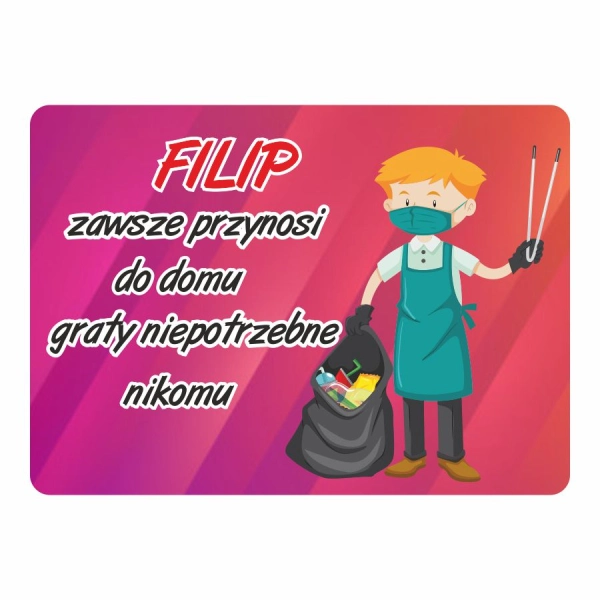 Magnes śmieszny z imieniem FILIP