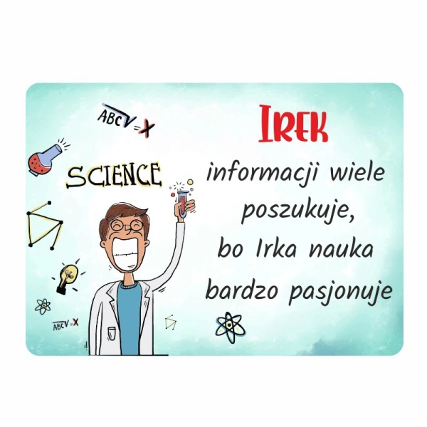 Magnes śmieszny z imieniem IREK