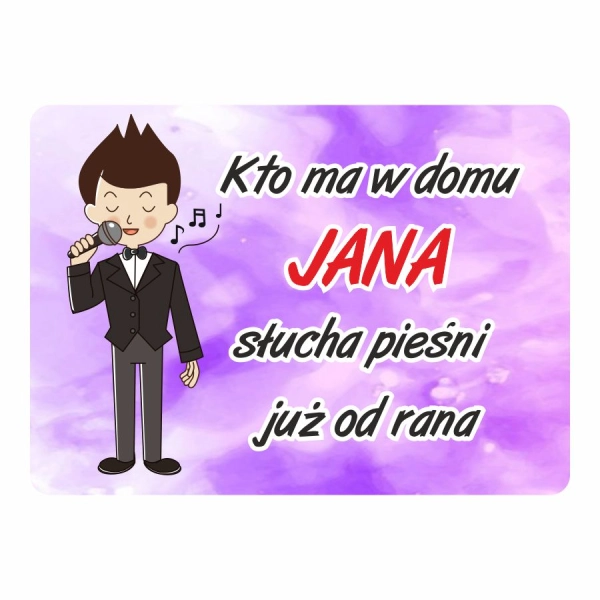 Magnes śmieszny z imieniem JAN