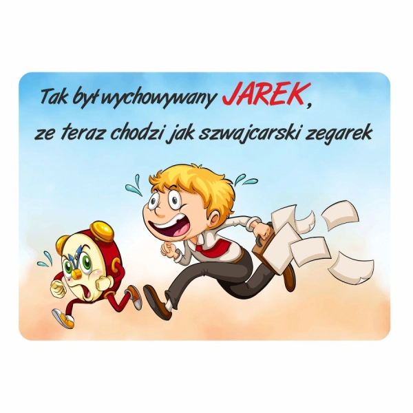 Magnes śmieszny z imieniem JAREK