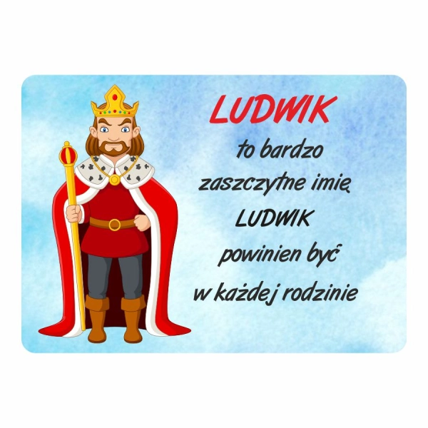 Magnes śmieszny z imieniem LUDWIK