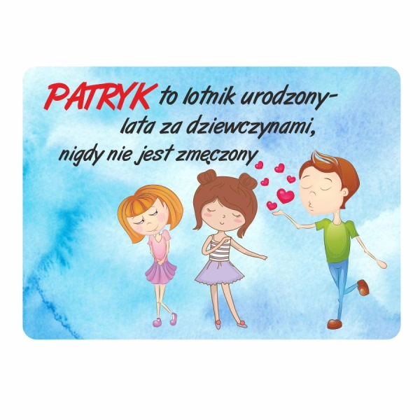 Magnes śmieszny z imieniem PATRYK