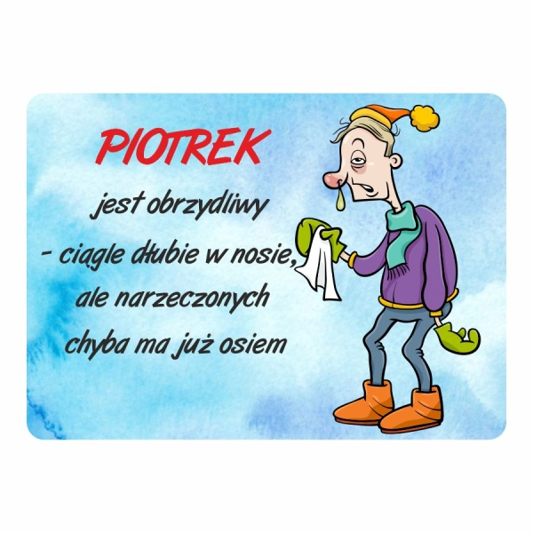 Magnes śmieszny z imieniem PIOTREK