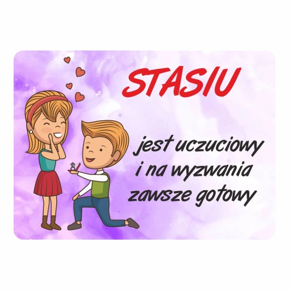 Magnes śmieszny z imieniem STASIU