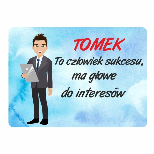 Magnes śmieszny z imieniem TOMEK