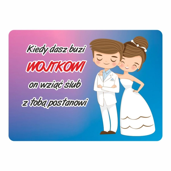 Magnes śmieszny z imieniem WOJTEK