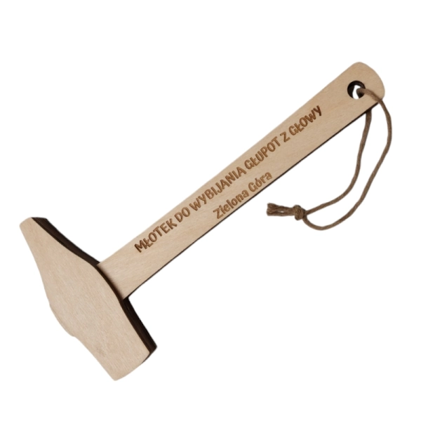 Drewniany młotek do wybijania głupot z głowy