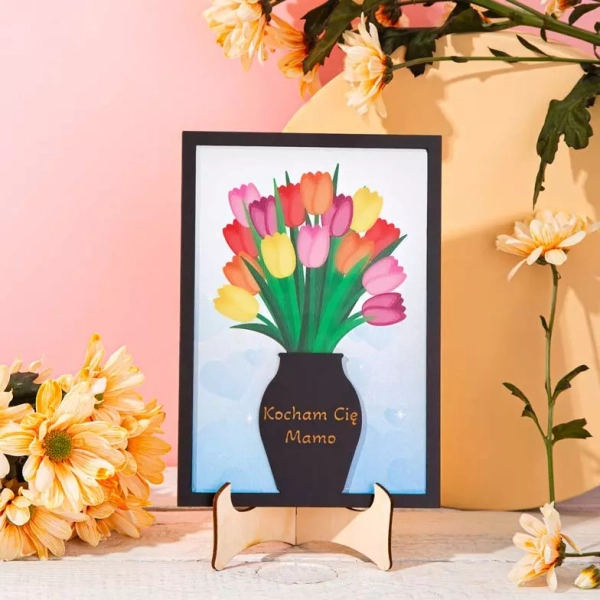 Laurka WAZON Z TULIPANAMI dla Mamy