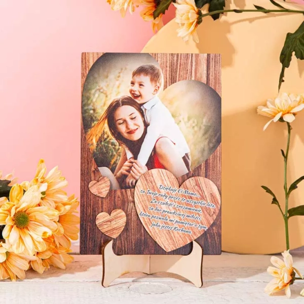 Laurka TRZY SERCA z Twoim zdjęciem