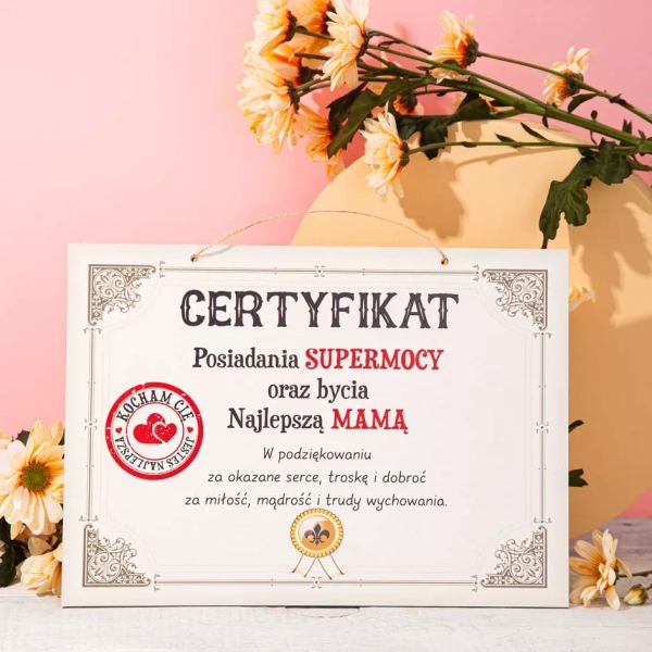 Certyfikat NAJLEPSZA MAMA