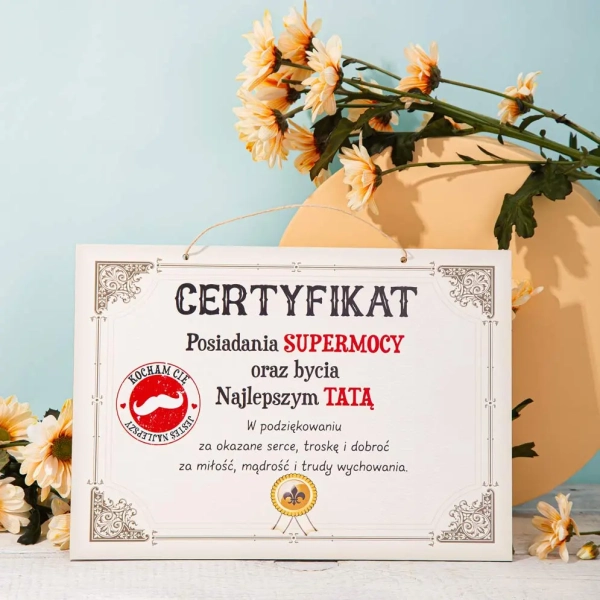 Certyfikat NAJLEPSZY TATA