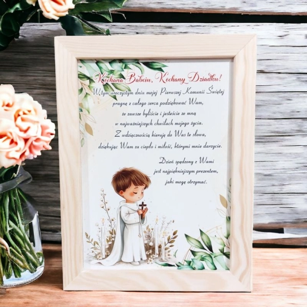 Podziękowanie dla Dziadków - chłopak