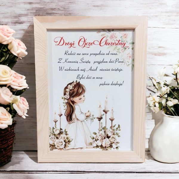 Podziękowanie dla Chrzestnego - dziewczynka