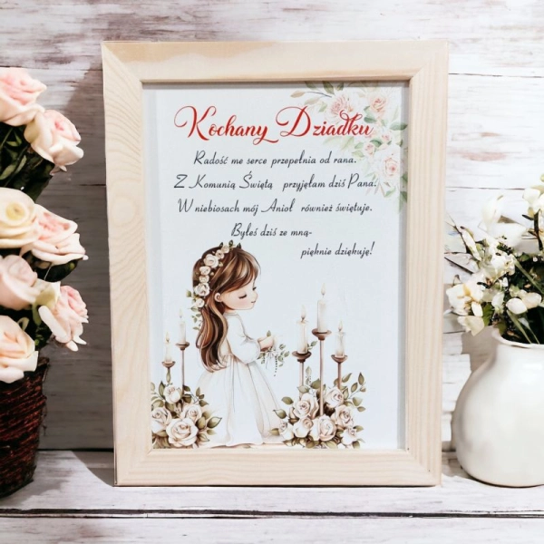 Podziękowanie dla Dziadka- dziewczynka